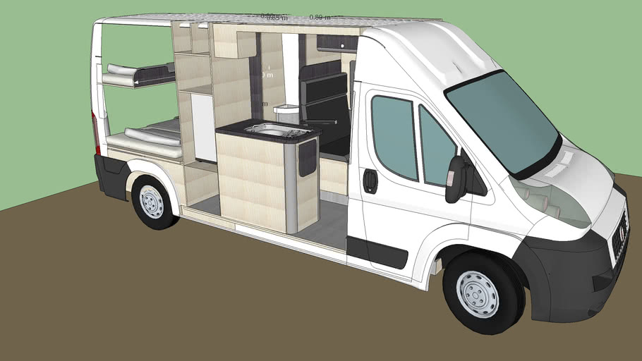 Sketchup-karavan-çizimi